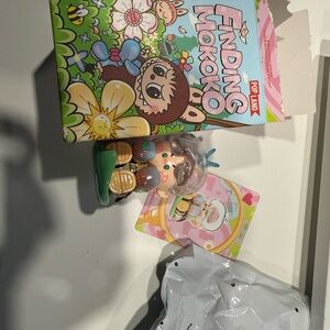 Finding Mokoko Pastel Collectible Figure by Pop Mart - Pink & Green